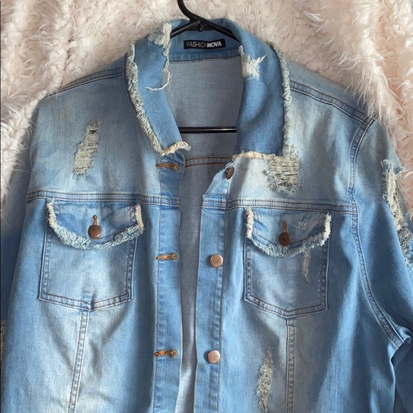 Plus Size Fashion Nova Ripped Jacket 💕 - Picture 1 of 2